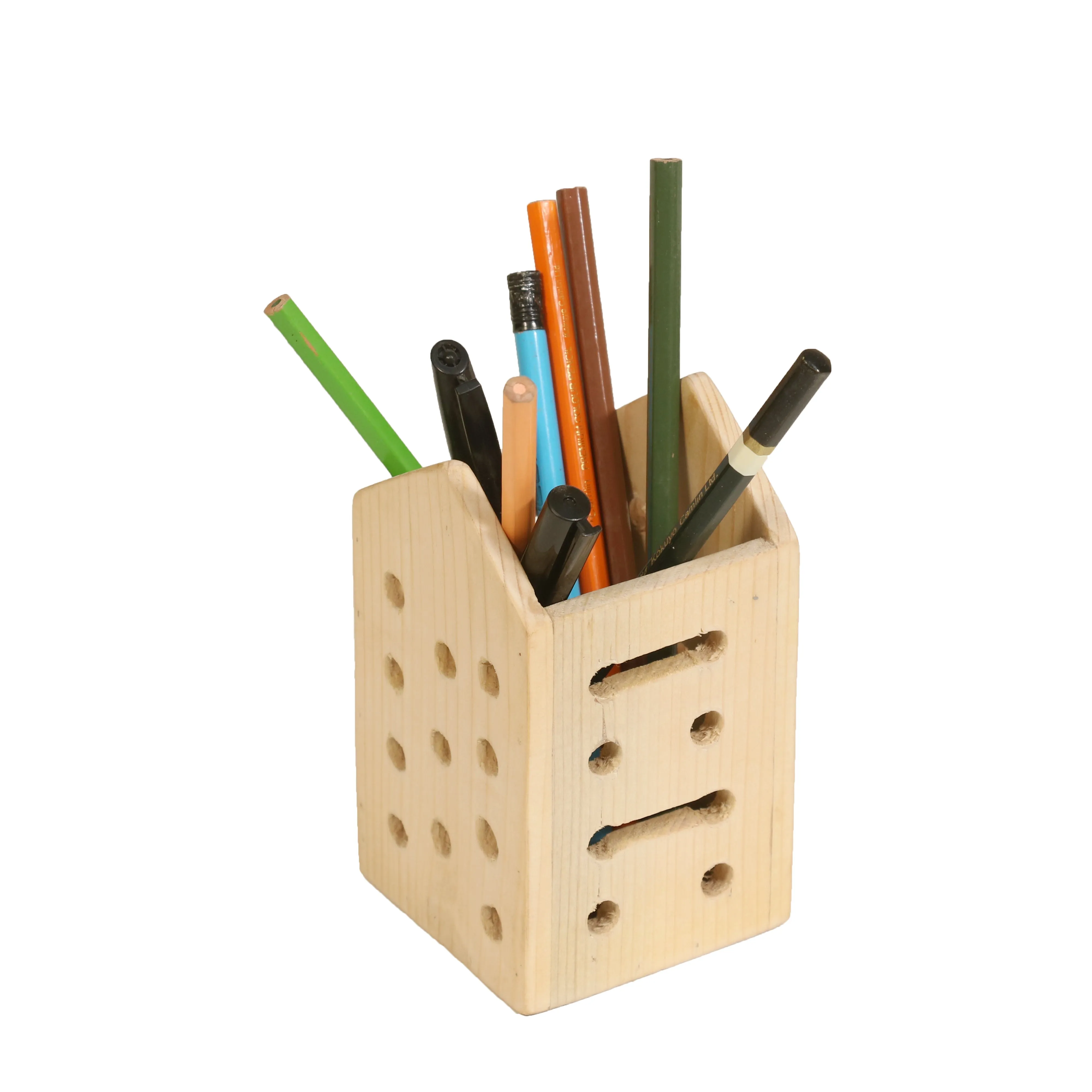 Pine Wood Pencil Stand