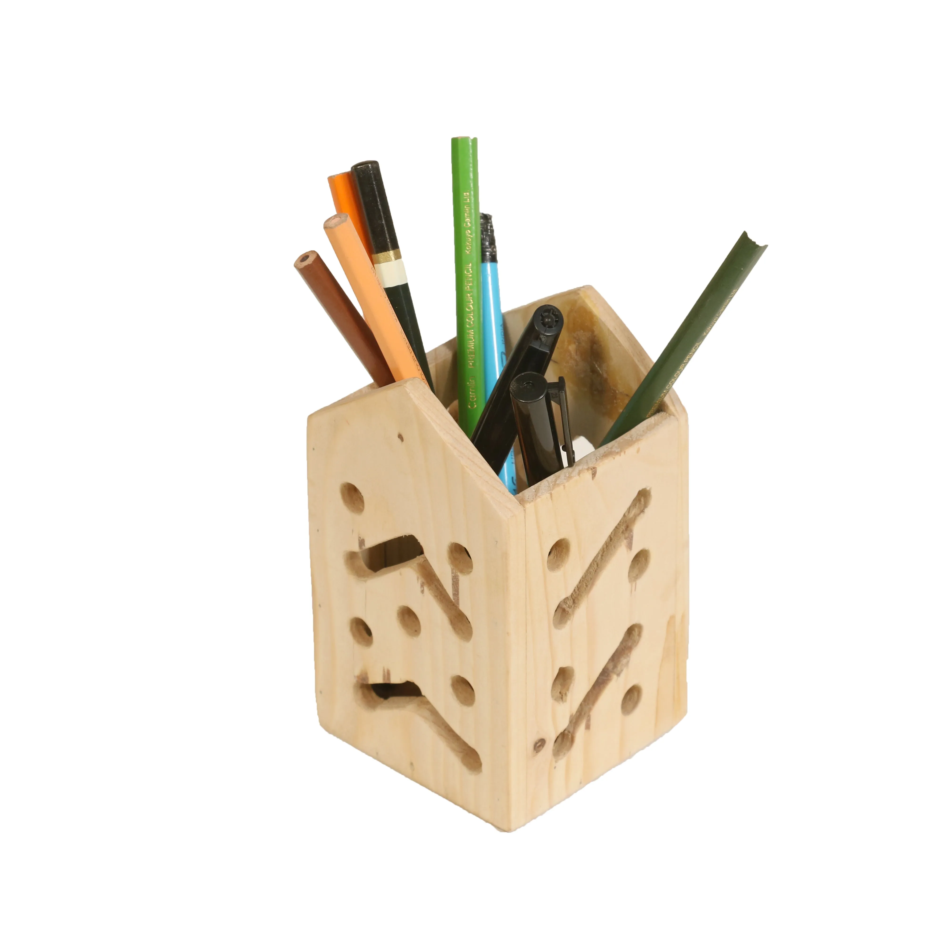 Pine Wood Pencil Stand