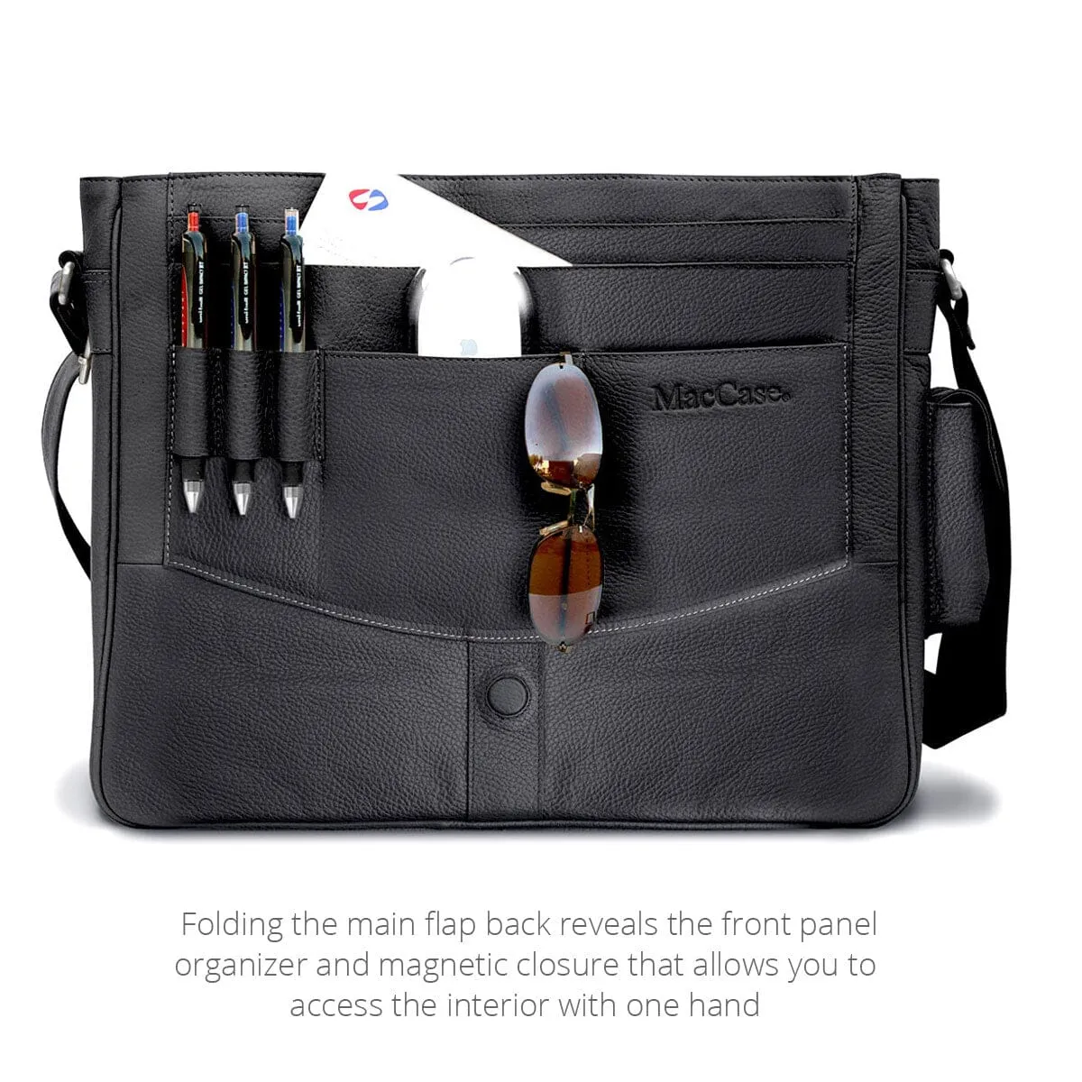 Premium Leather iPad Messenger Bag