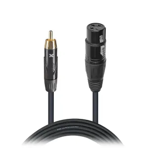 ProX XC-RXF03 3 Ft. Unbalanced RCA to XLR-F High Performance Audio Cable