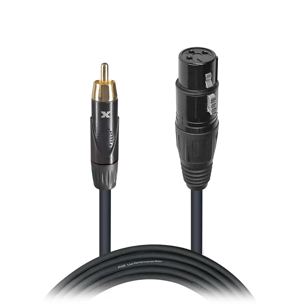 ProX XC-RXF05 5 Ft. Unbalanced RCA to XLR3-F High Performance Audio Cable