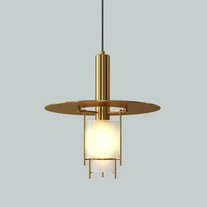 Rune - Gold/Black Iron Crystal Pendant Ceiling Lamp