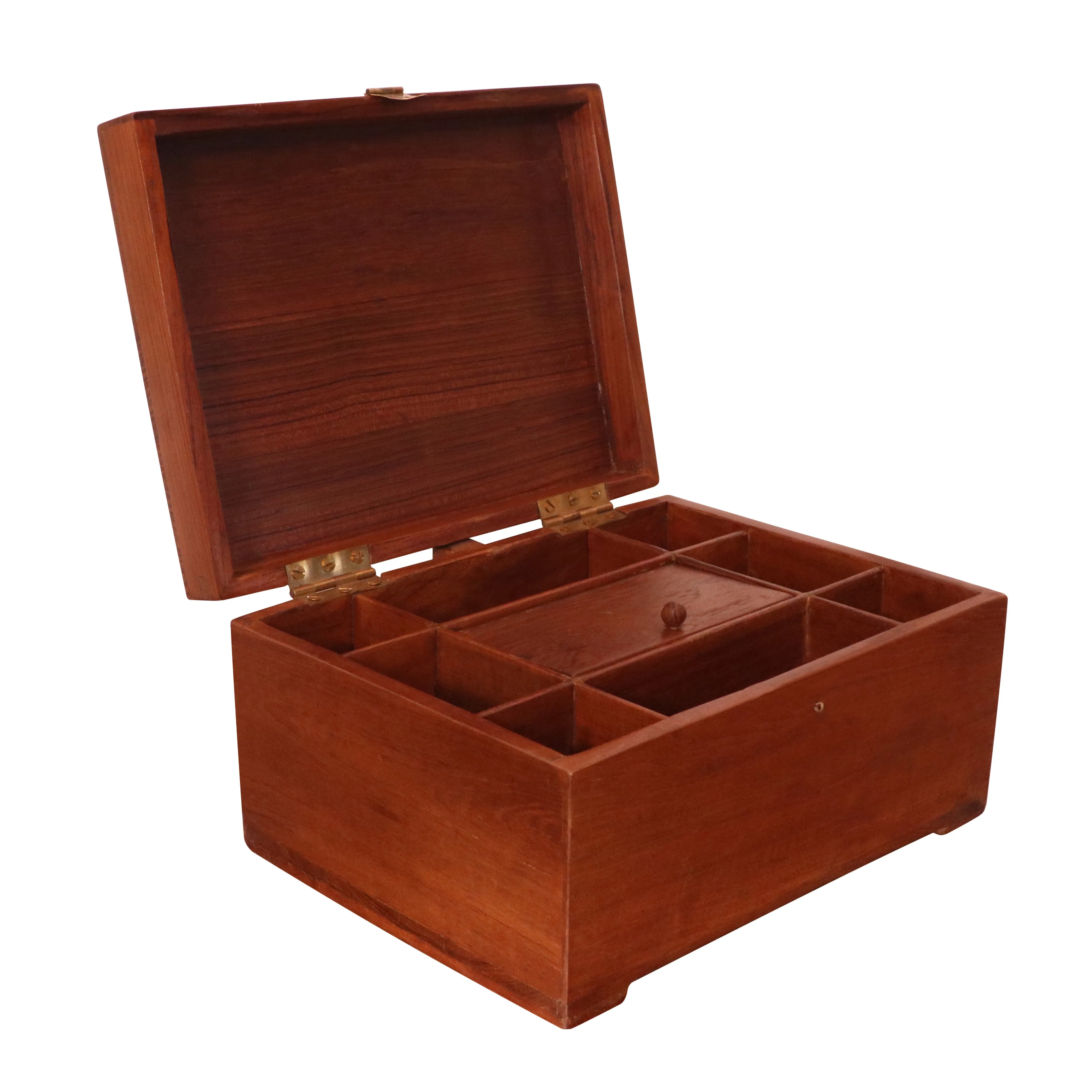 Solid wood wooden box with compartments