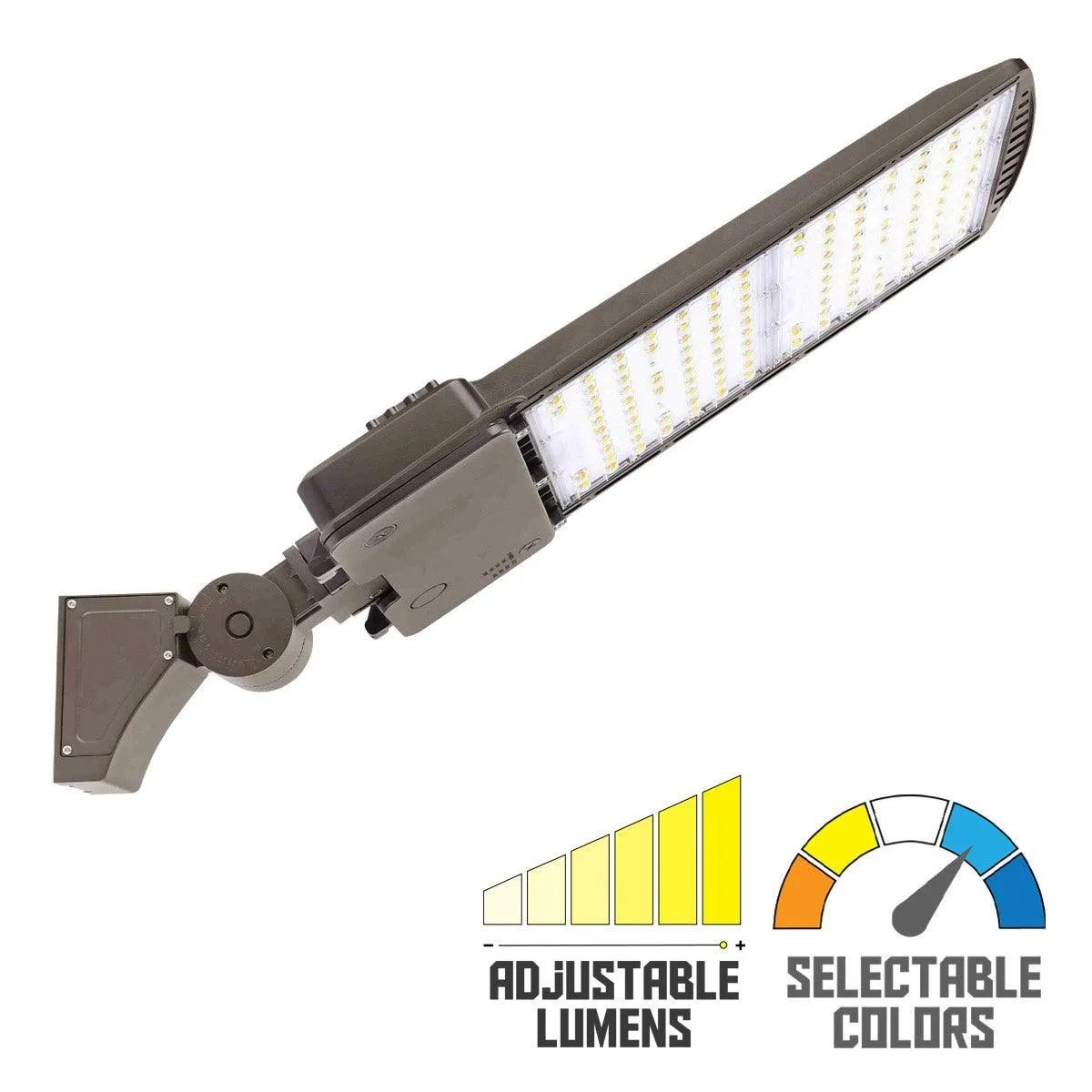 SQL LED Pole Light, Selectable CCT, Adjustable Lumens, Type III Distribution