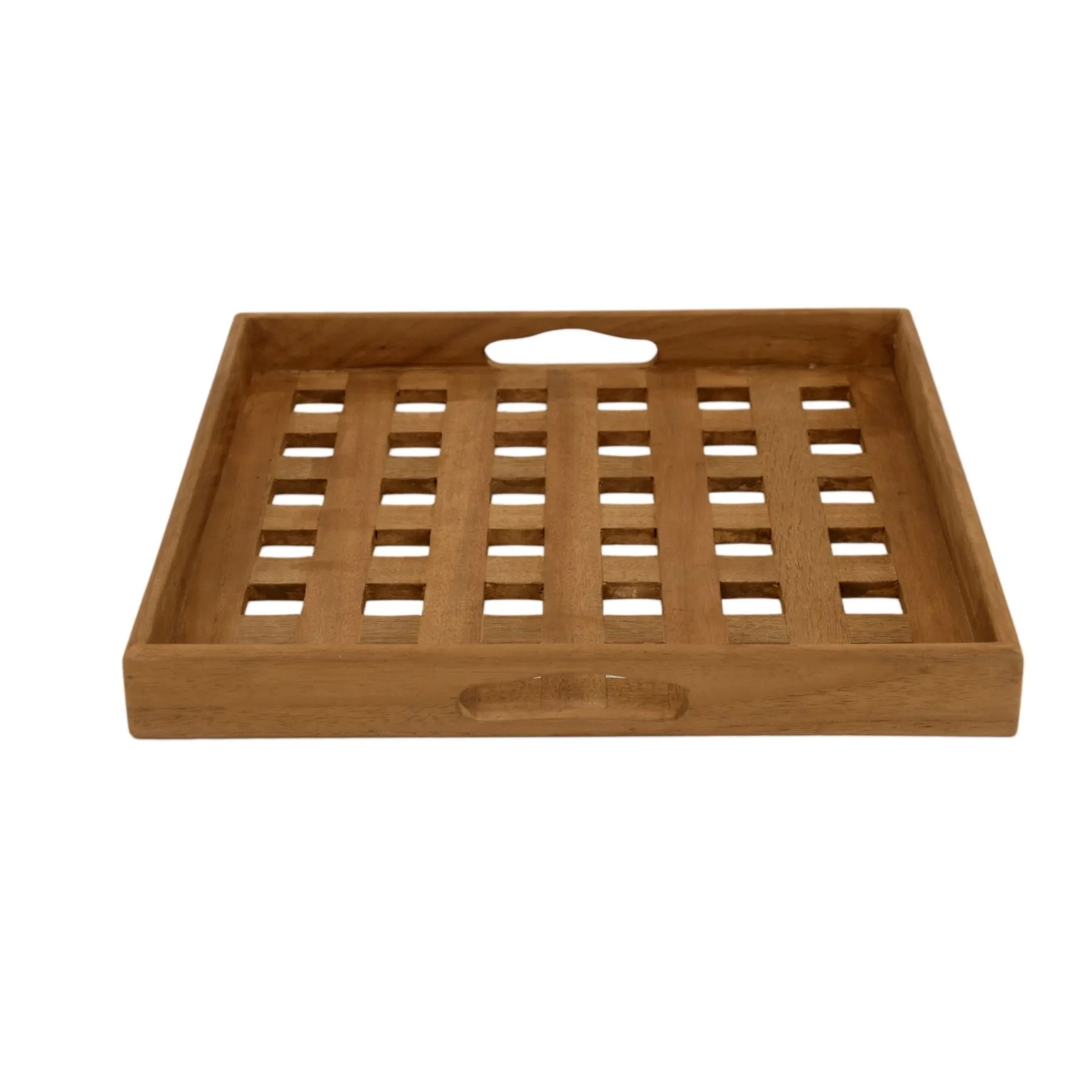 Square Wood Tray Set