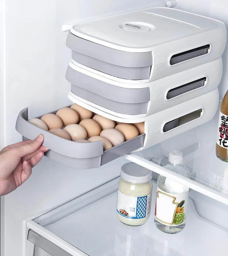 Stackable Refrigerator Egg Storage Drawer Box