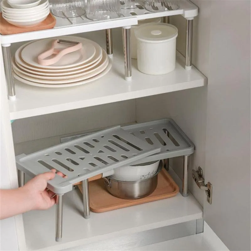 Stackable Shelf Sliding Rack Organizer