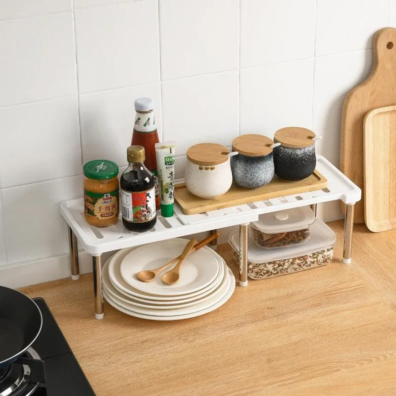 Stackable Shelf Sliding Rack Organizer