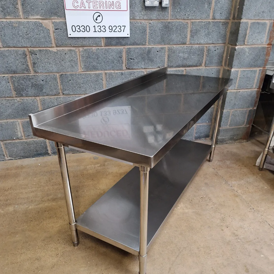 Stainless Steel Wall Prep Table - 1800x600x900mm (WxDxH)