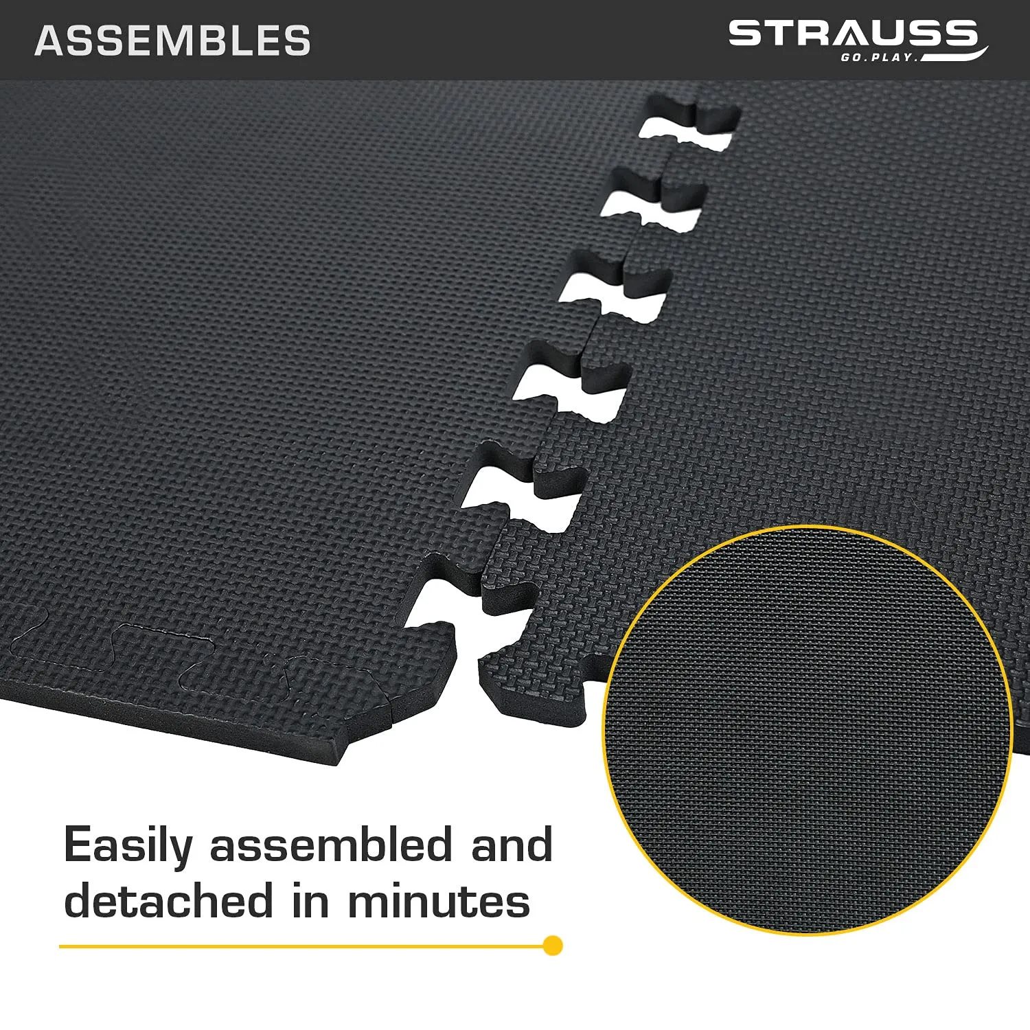 Strauss Puzzle Exercise Mat Interlocking Tiles