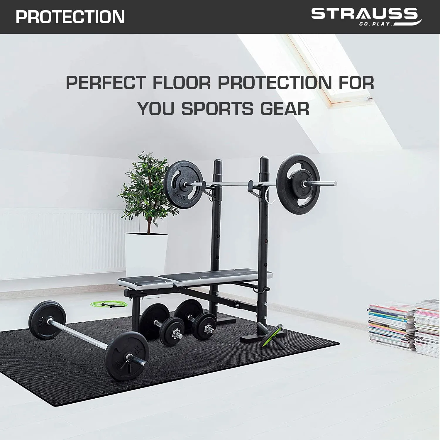 Strauss Puzzle Exercise Mat Interlocking Tiles