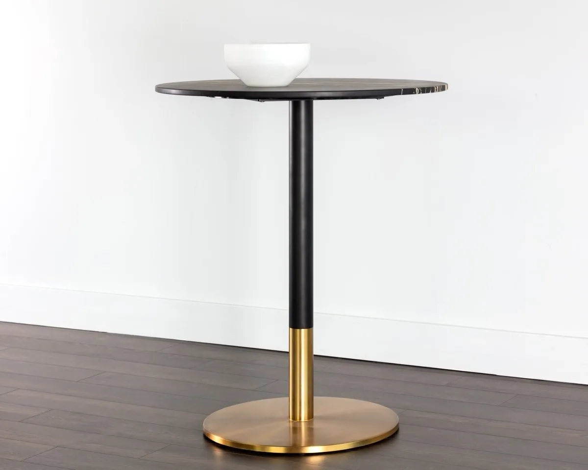 Sunpan Massie Bar Table - Black Marble