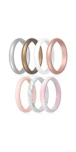 ThunderFit Silicone Wedding Rings for Men, Breathable Step Edge 2 Layer - 10mm Width - 2.3mm Thick