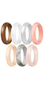 ThunderFit Silicone Wedding Rings for Men, Breathable Step Edge 2 Layer - 10mm Width - 2.3mm Thick