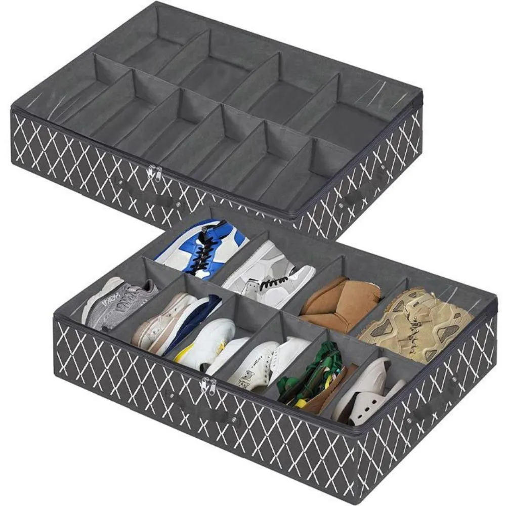 Underbed Storage Containers For Shoes & Clothes (29.5'' X 23.6'' X 5.9'')