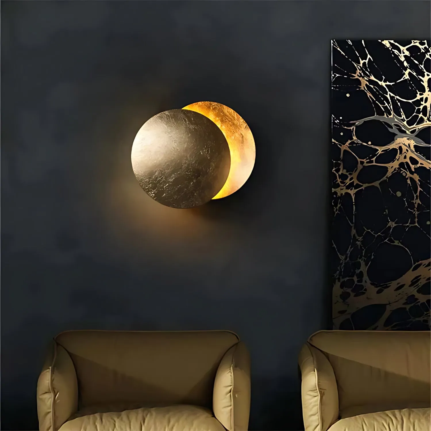 Unique Eclipse 360-Degree Rotating LED Wall Lamp