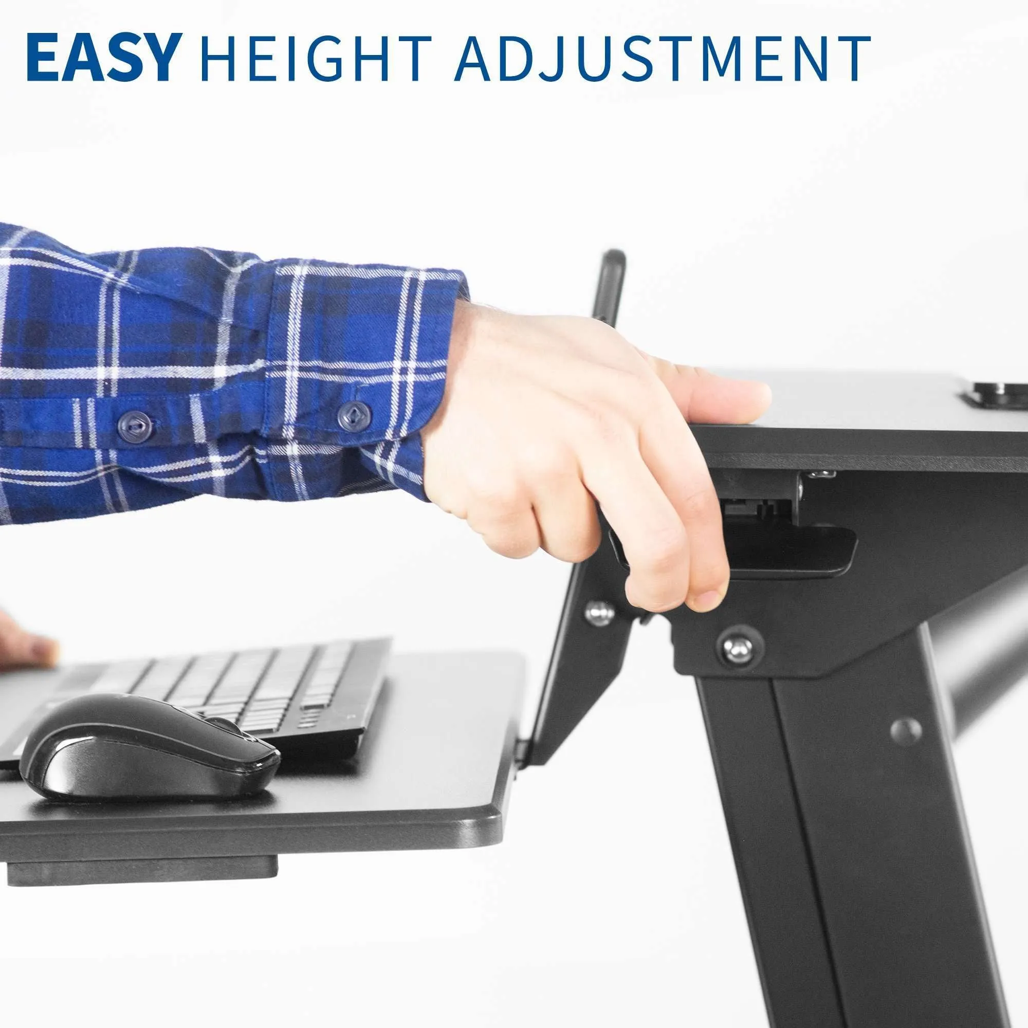 VIVO Height Adjustable Standing Desk Gas Spring Tabletop Riser Sit Stand Station, DESK-V011G