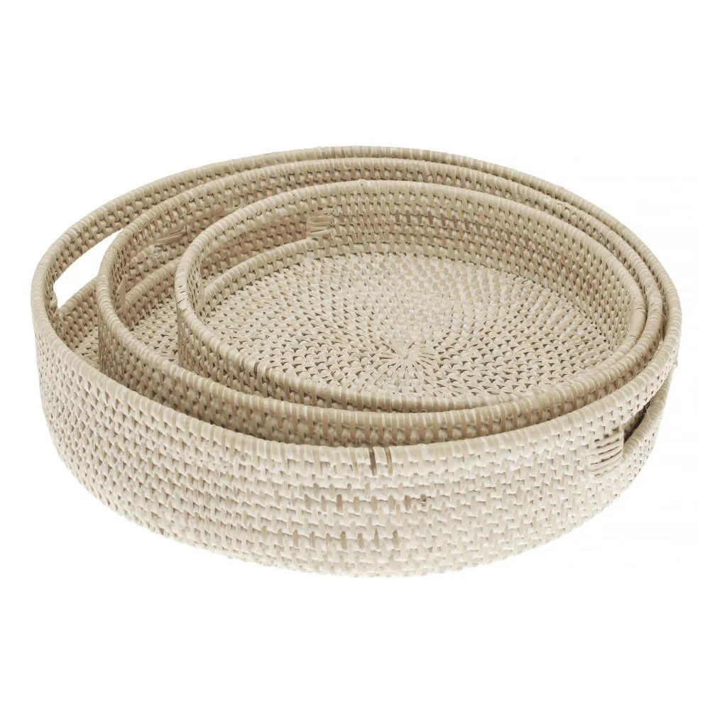 Walton & Co. 35cm White Rattan Tray