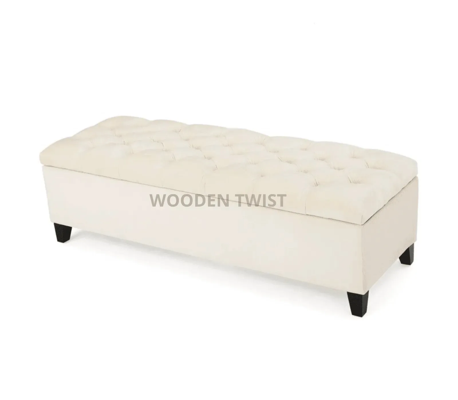 Wooden Twist Zelja Solid Wood Flip Top Storage Bench Couch