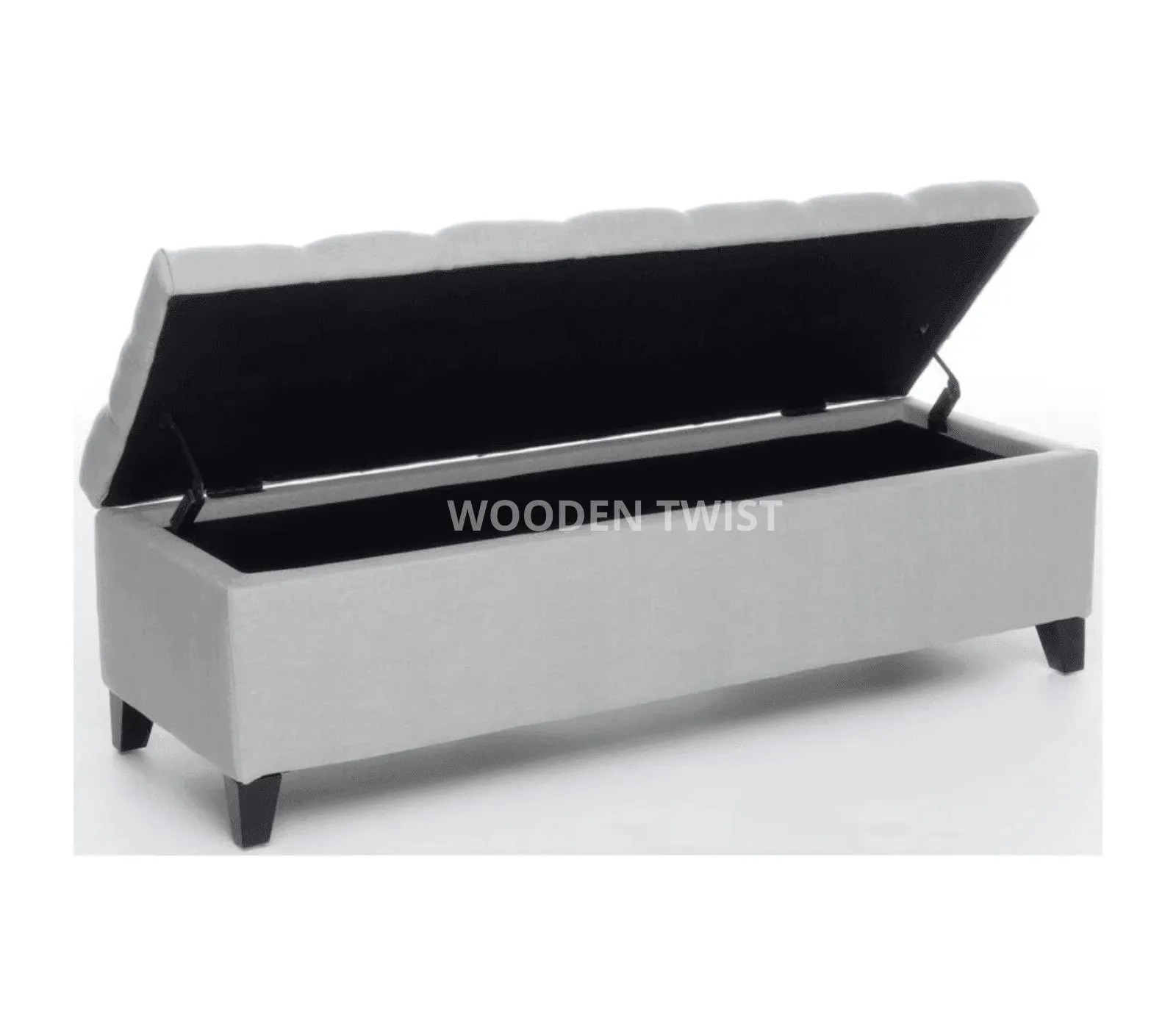 Wooden Twist Zelja Solid Wood Flip Top Storage Bench Couch