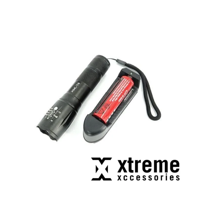 Xtreme XML-T6 Aluminium Zoomable Ultra Compact EDC LED Flashlight Set